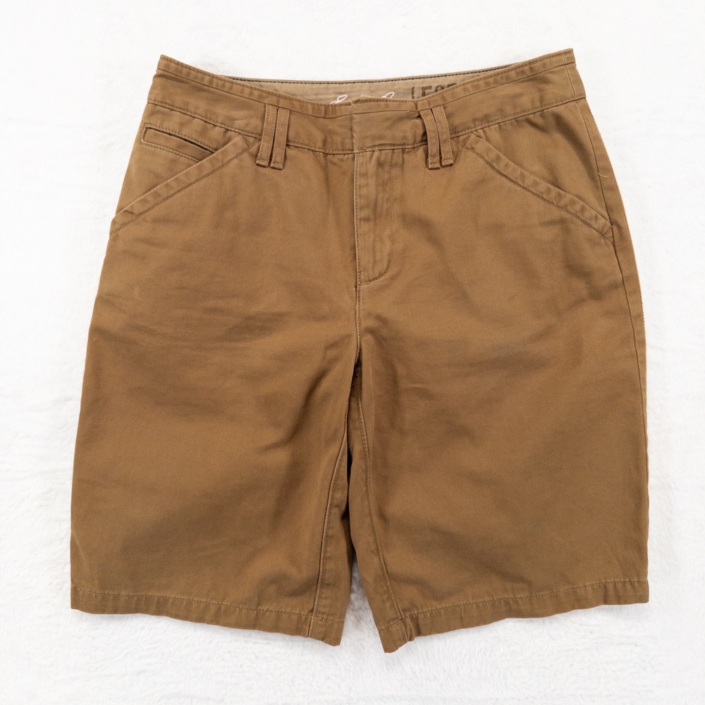 Eddie Bauer Womens Shorts 2 Brown Legend Cotton Twill Outdoor Hiking Casual